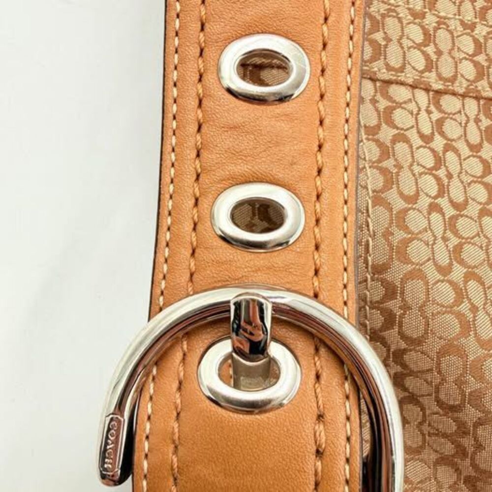 COACH brown and tan vintage Y2K hobo shoulder bag - Picture 4 of 7